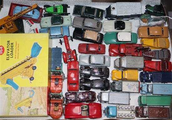 A collection of Dinky Die Cast vehicles, mostly made in France